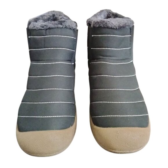 Eagsouni Size 14.5 Women 13 Men Ankle Booties Unisex Slip On Faux Fur Lined - Picture 4 of 11